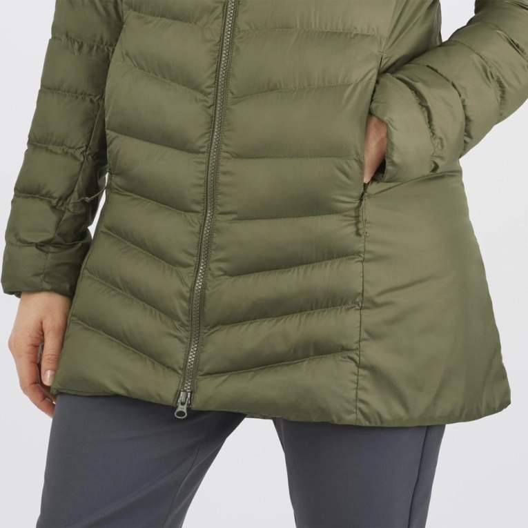 Jaquetas Isoladas Salomon Essential Xwarm Long Feminino Verde Oliva | PT Z97621